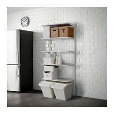 АЛЬГОТ Настенная шина/полки, белый Ikea
