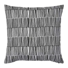 ВЕНДЛА Чехол на подушку, черный/белый Ikea