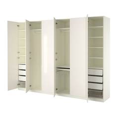 ПАКС Гардероб, белый, Фардаль глянцевый/белый Ikea