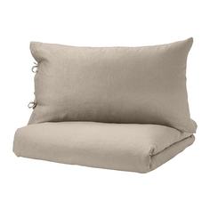 ПУДЕРВИВА Пододеяльник и 2 наволочки, неокрашенный Ikea