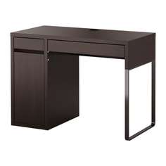 МИККЕ Письменный стол, черно-коричневый Ikea