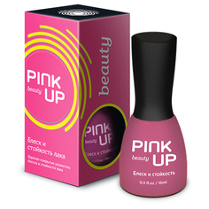 Верхнее покрытие для ногтей PINK UP BEAUTY Блеск и стойкость 15 мл