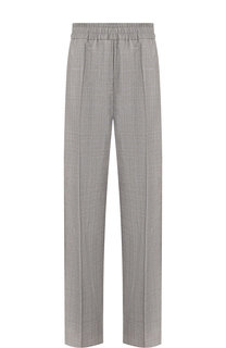 Шерстяные брюки с эластичным поясом и контрастными лампасами CALVIN KLEIN 205W39NYC