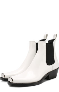 Лаковые челси с металлической отделкой CALVIN KLEIN 205W39NYC