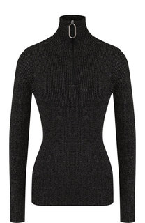 Шерстяной пуловер с воротником-стойкой на молнии Markus Lupfer