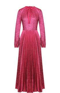 Приталенное платье-миди с металлизированной нитью REDVALENTINO