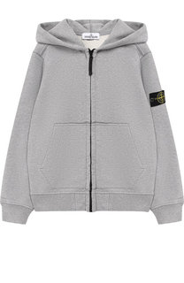 Хлопковый кардиган на молнии с капюшоном Stone Island
