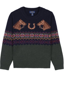 Пуловер из смеси шерсти и хлопка Polo Ralph Lauren