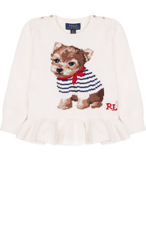 Хлопковый пуловер с вышивкой Polo Ralph Lauren