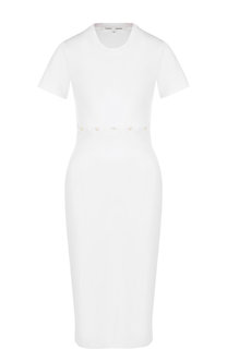 Хлопковое платье-миди с круглым вырезом Proenza Schouler