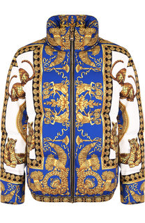 Пуховик на молнии SIGNATURE DEA с воротником-стойкой Versace
