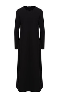 Однотонное платье-миди с принтом на спине Y-3