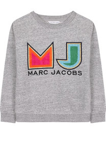Хлопковый свитшот с аппликациями Marc Jacobs