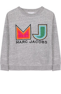 Хлопковый свитшот с аппликациями Marc Jacobs