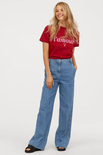 Широкие джинсы H&M