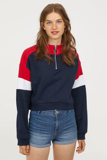 Свитшот с воротником стойкой H&M