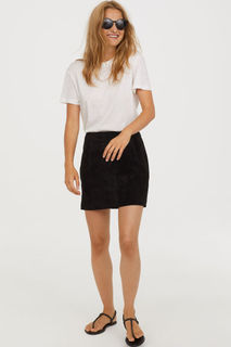Короткая замшевая юбка H&M