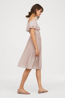 Плиссированное платье H&M