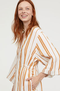 Кимоно из смесового льна H&M