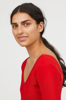 Боди из рельефного трикотажа H&M