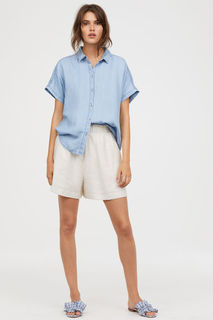 Джинсовая рубашка из лиоцелла H&M