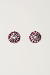 Круглые серьги со стразами H&M