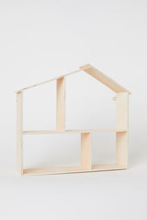 Деревянная полка в форме дома H&M