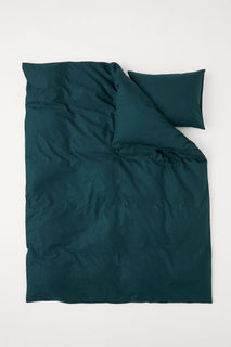 Атласное постельное белье H&M
