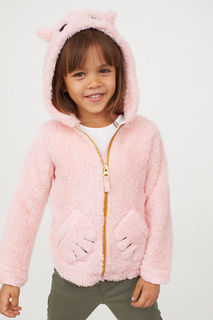 Плюшевая куртка с капюшоном H&M