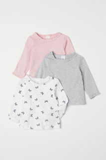 3 футболки с длинным рукавом H&M
