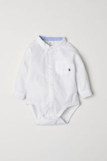 Боди-рубашка из хлопка H&M