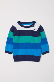 Вязаный хлопковый джемпер H&M