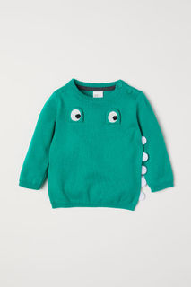 Вязаный хлопковый джемпер H&M