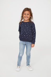 Легинсы из денима суперстретч H&M