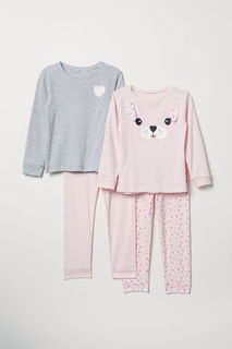 2 трикотажные пижамы H&M