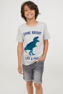 Футболка с пайетками H&M
