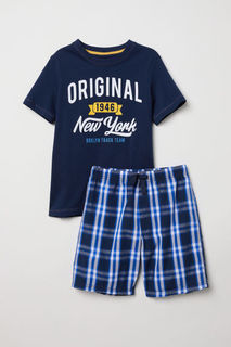 Пижама, футболка и шорты H&M