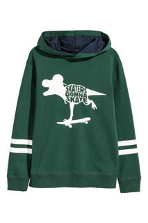 Худи с принтом H&M