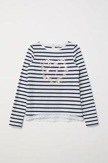 Трикотажный топ с кружевом H&M