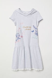 Трикотажное платье с капюшоном H&M