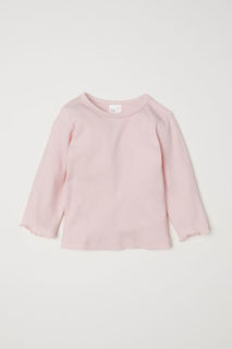 Лонгслив из рельефного джерси H&M