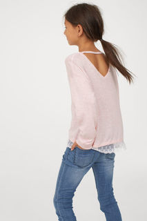 Джемпер с кружевом H&M