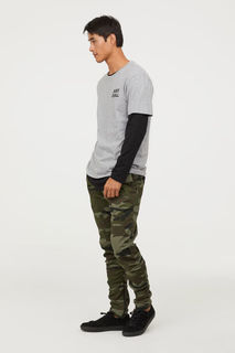 Джоггеры из хлопкового твила H&M