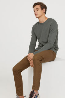 Хлопковые чиносы Skinny fit H&M