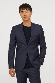 Шерстяной пиджак Slim Fit H&M