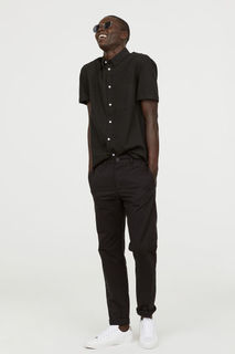 Хлопковые чиносы Slim Fit H&M