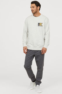 Джоггеры из твила с начесом H&M