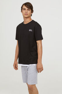 Трикотажная футболка из хлопка H&M