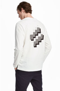 Трикотажный лонгслив, хлопок H&M