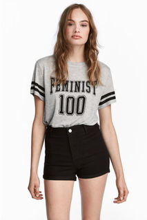 Шорты с завышенной талией H&M
